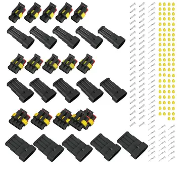 

15 pcs 2/3/4 Pins Way Car Auto Sealed Waterproof Electrical Wire Connector Plug Waterproof connector