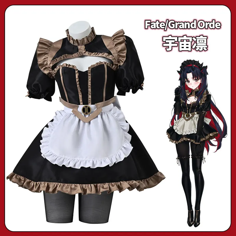

COSLEE Fate/Grand Order FGO Ishtar Astarte Space Ishtar, костюм горничной, костюм для косплея, костюм на Хэллоуин, карнавал, искусственная игра