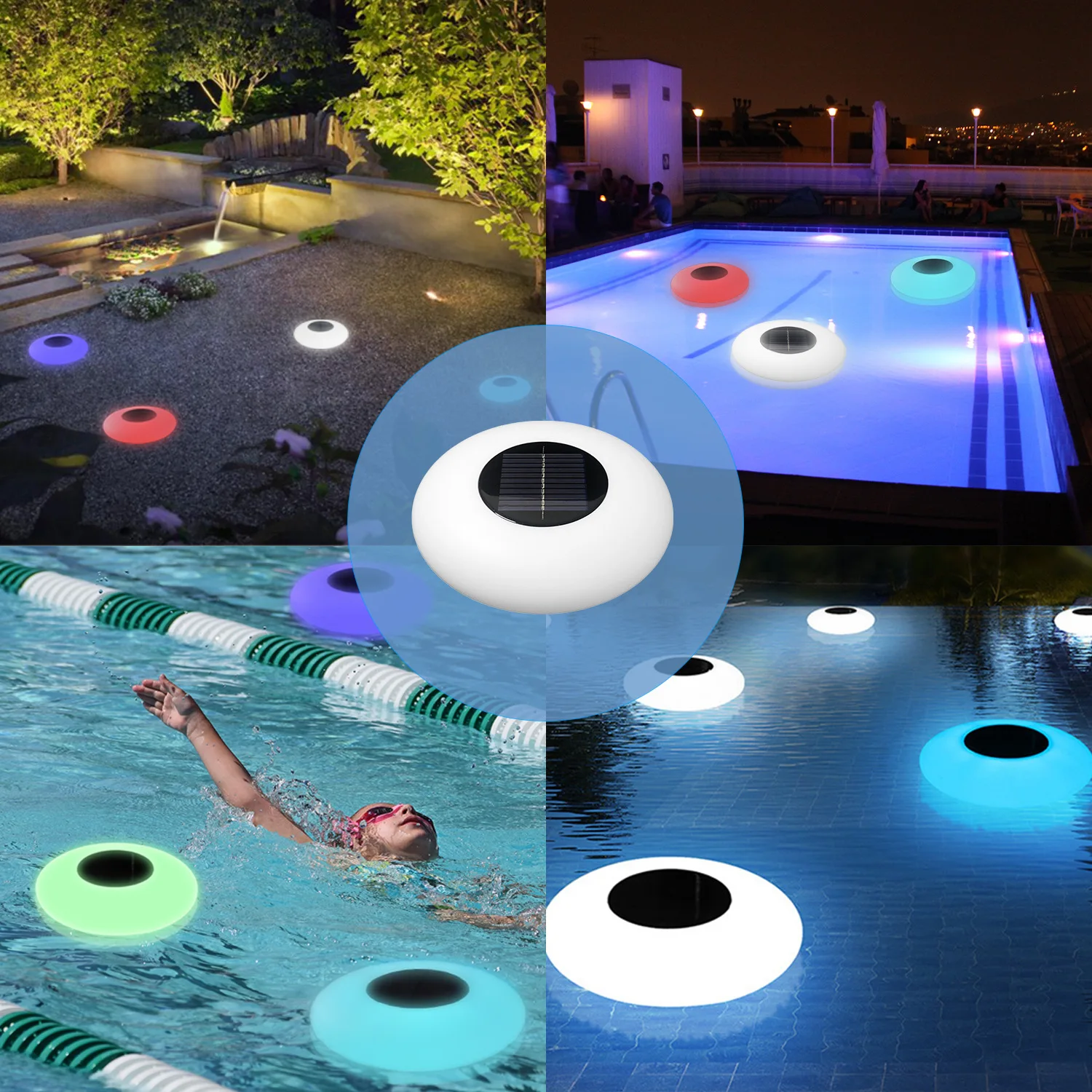 Luci Solari Per Piscine A Led Per Esterni Colorate 2000Mah Lampada Da Prato Ufo Con Telecomando Smart Light Control Water Floatingt Light