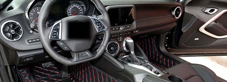 Волоконные кожаные автомобильные коврики для chevrolet camaro аксессуары
