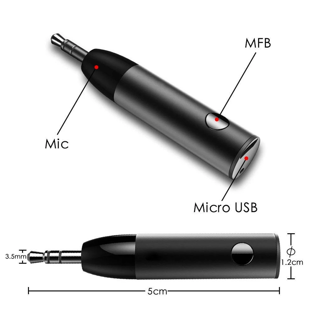 Мини Bluetooth aux-приемник Bluetooth адаптер Джек Bluetooth аудио передатчик громкой связи для авто музыкальные приемники