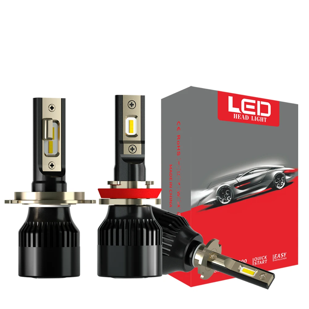 12V H4 Автомобильный светодиодный фонарь H7 светодиодный 12000lm 110W 6000K Лампа H1 H3 H8 H11 противотуманная фара без ошибок авто мотоцикл фары