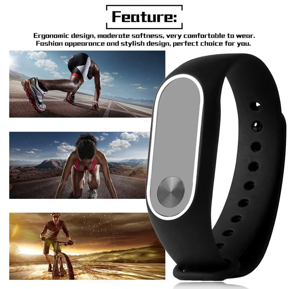 Premium Replacement Wrist Strap With Two Color Unique TPU Wristband Replacement for XIAOMI MI Band 2