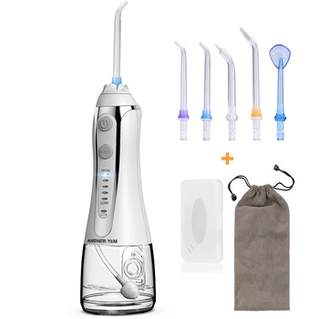 

ANSWER Y&M 300ML Water Flosser 2500mAh Portable Dental Oral Irrigator 5 Modes Ultrasonic Tooth Cleaner