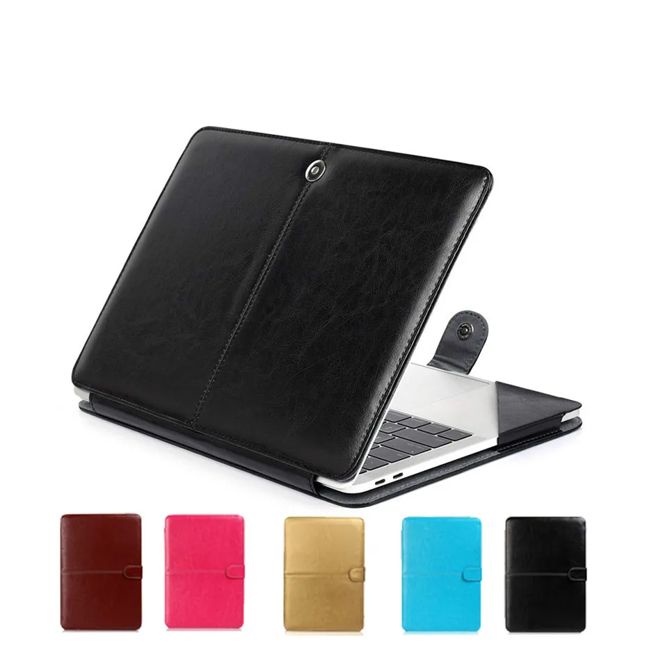 Чехол из искусственной кожи для ноутбука Apple Macbook Air Pro retina 11 12 13 15 дюймов чехол с сенсорной панелью для Macbook Air Pro 13 1706 A1708 A1932