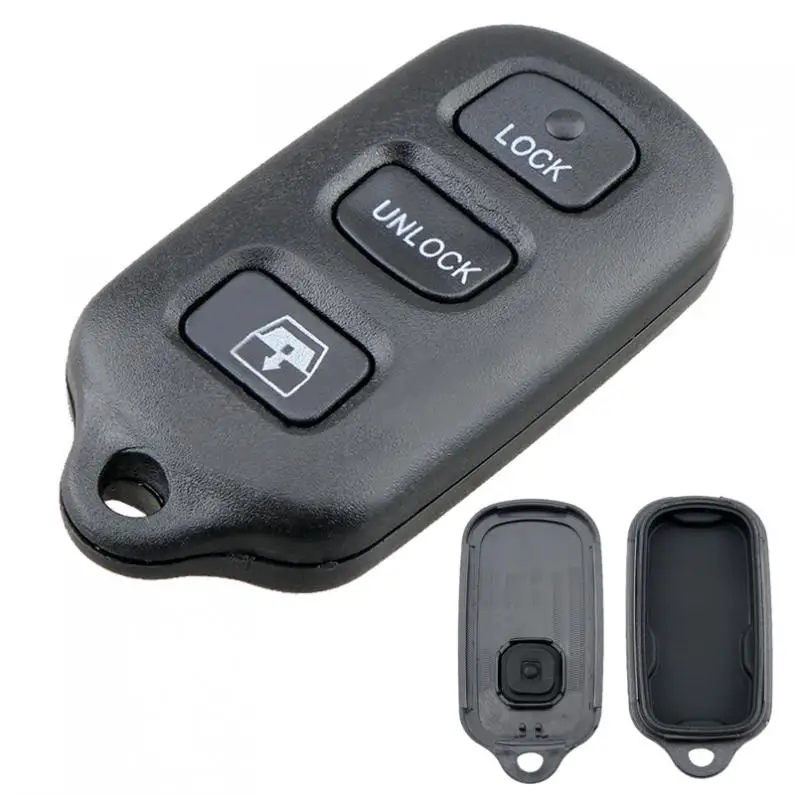 1pcs Black Durable 4 Buttons Car Keyless Key Fob Case Shell Replacement Remote Cover fit for TOYOTA 4Runner Camry