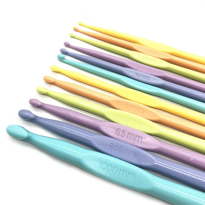 12 шт. 2-10 мм пластиковый комплект крючков для вязания спиц WeavingTools Set UYT Shop