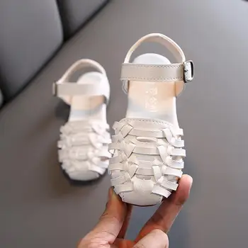 

Summer Kids Shoes Girls Sandals Toddler Beach Sandalias Nina Infantil Fashion Black Hollow Children Sandals Baby Princess shoe