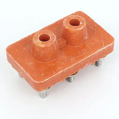 

Orange Ceramic Cover Dual Rows 6 Positions Single Phase Barrier Terminal Block