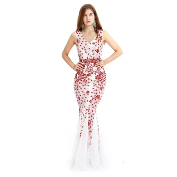 

Dancing Stage Costumes Banquet Noble Elegant Host Long Fishtail Show Thin Celebr Party Dress Sportswear