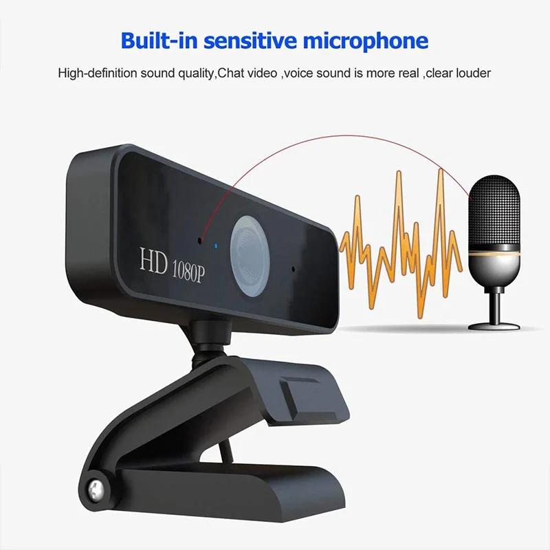 

1080P Full HD Webcam Built-in Noise Reduction Microphone Stream Auto Focus Camera for Video Conferencing LHB99