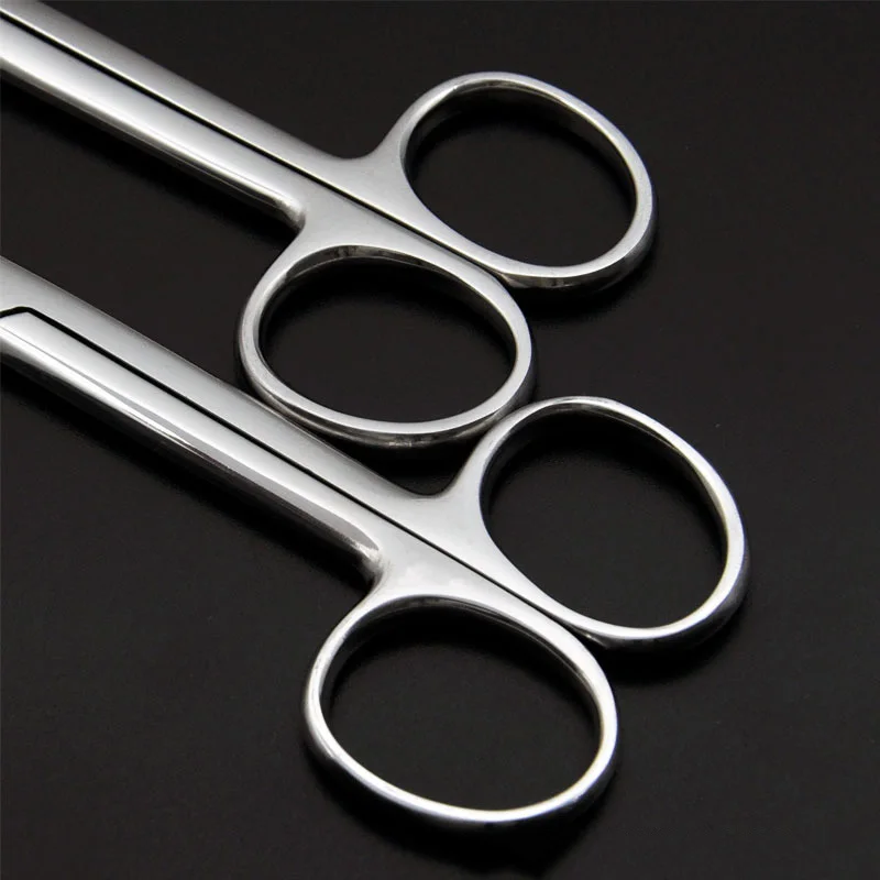 Tesoura de Aço Curvada em Linha Inoxidável Tesoura Cirúrgica Reta Apontou Olho Oftálmico Dupla Pálpebra 10mm Pontos 3 Cheap Instrumentos p pálpebra