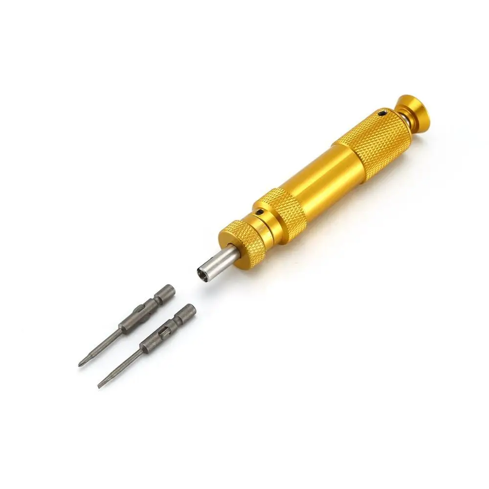 

Idling Prefabricated Type Preset Torque Screwdriver LTDK-1.5 0.1-1.5 Kgf.cm with 2 Screw Driver Bits High Precision Tool Gold
