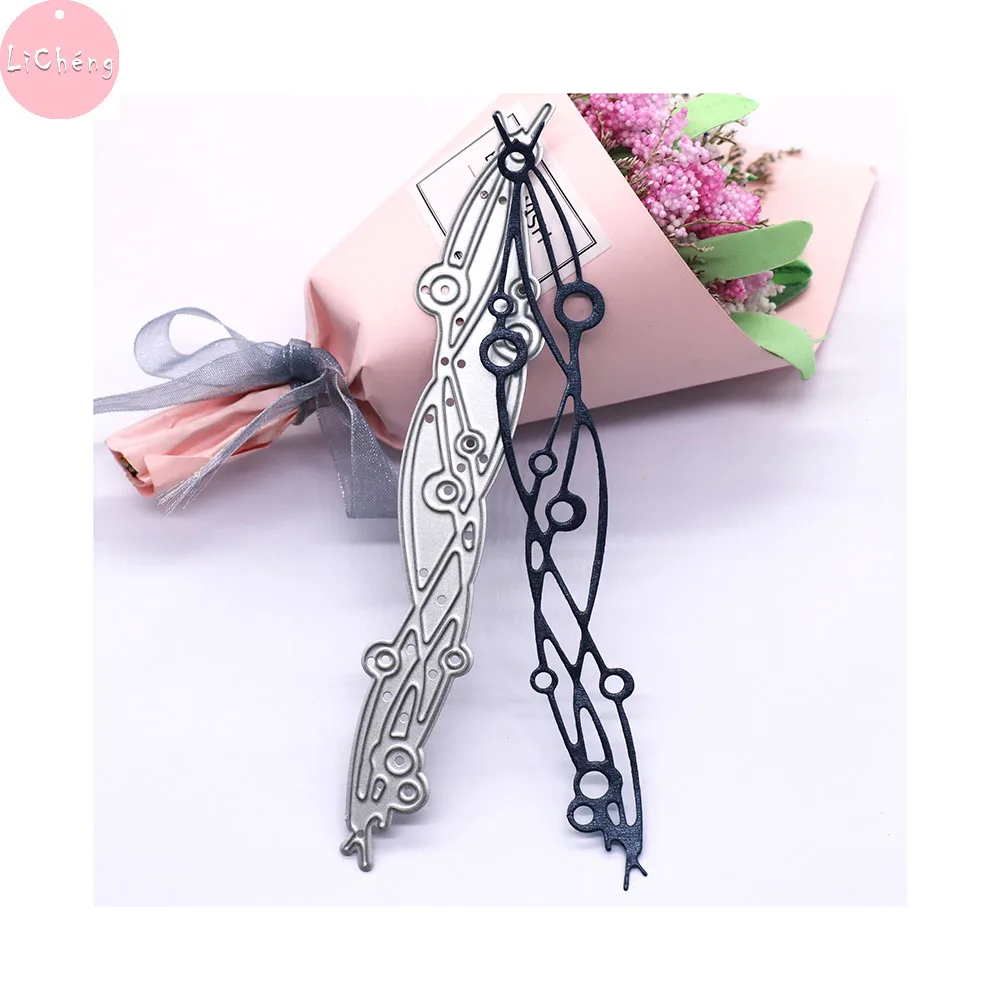 Branch Border Metal Cutting Dies Scrapbooking Craft Stencil Embossing Folder Card making Molds Clear Stamps and Slimline | Дом и сад