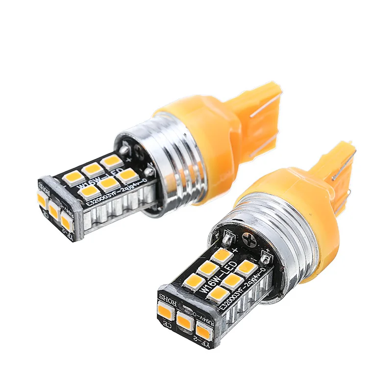 

Mayitr 2pcs 600Lm 50W 7443 7440 LED Yellow Turn Signal Light Day-time Running Parking High Power Lamp Bulbs