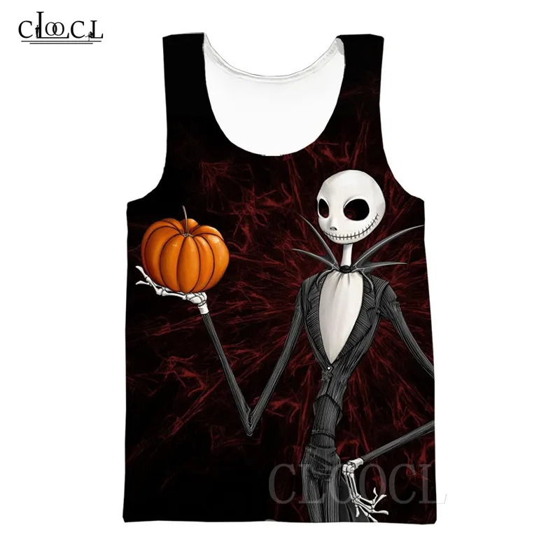 Unisex The Nightmare Before Christmas Tank Tops 3D Print Shirts Singlet Male Men's Bodybuilding Gym Vest Fitness Clothes Tanktop