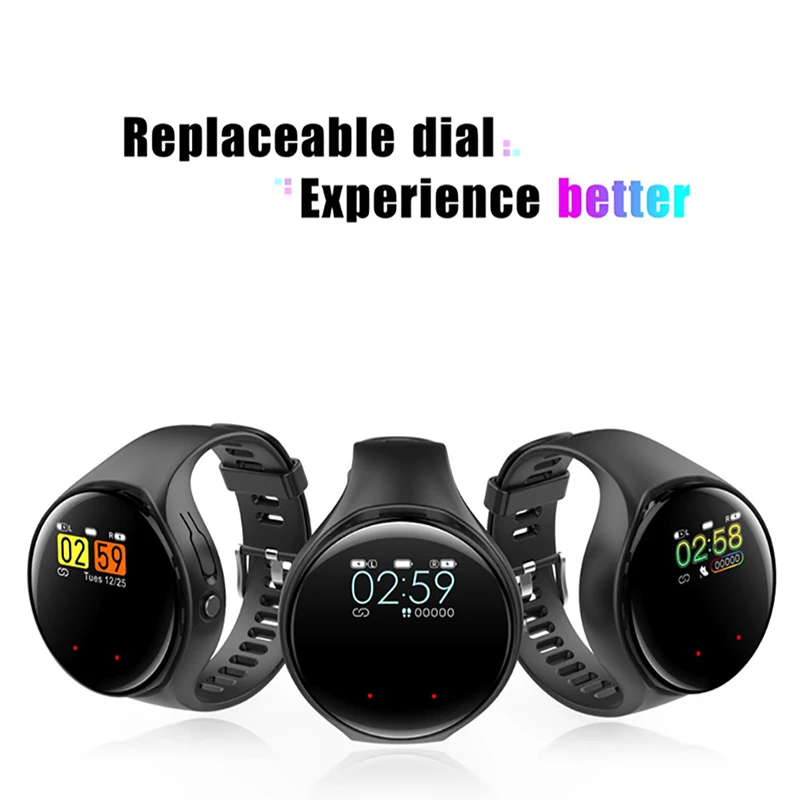 2 in 1 Wrist Bluetooth Earphones TWS Wireless Headset Music Earphone Color Screen Sports Watch Pedometer For Ios Android Fashion