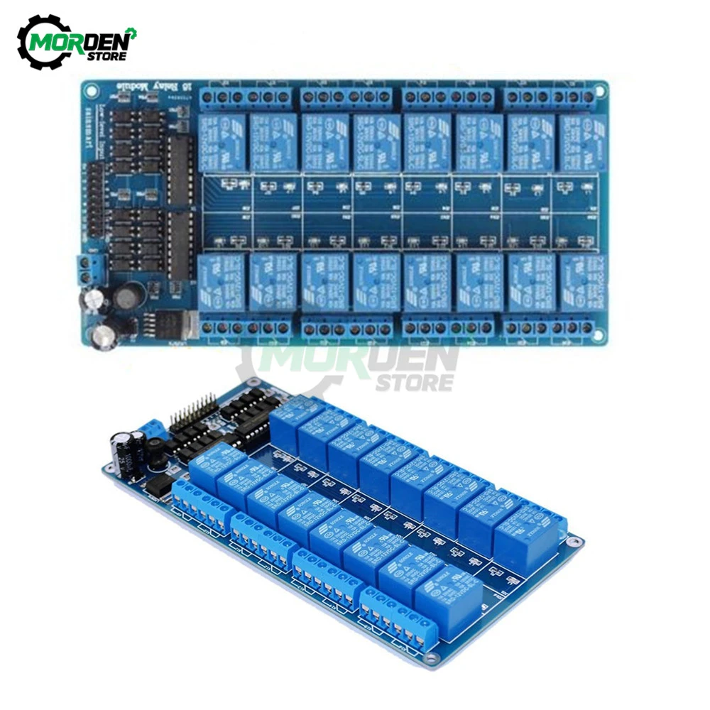 12V 16 Channel Relay Shield Module with optocoupler LM2576 Power supply Arduino 12V 16 Channel Relay Shield Module with optocoupler LM2576 Power supply Arduino