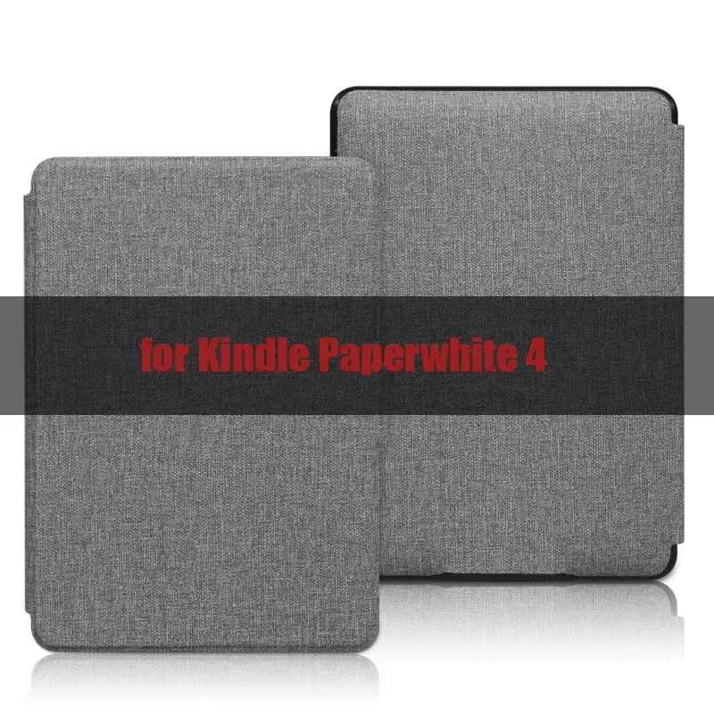 Умный чехол для Kindle 558 958 1499, ультратонкий Магнитный чехол из искусственной кожи 6 дюймов для Kindle Paperwhite 1/2/3/4 - Цвет: Grey-4