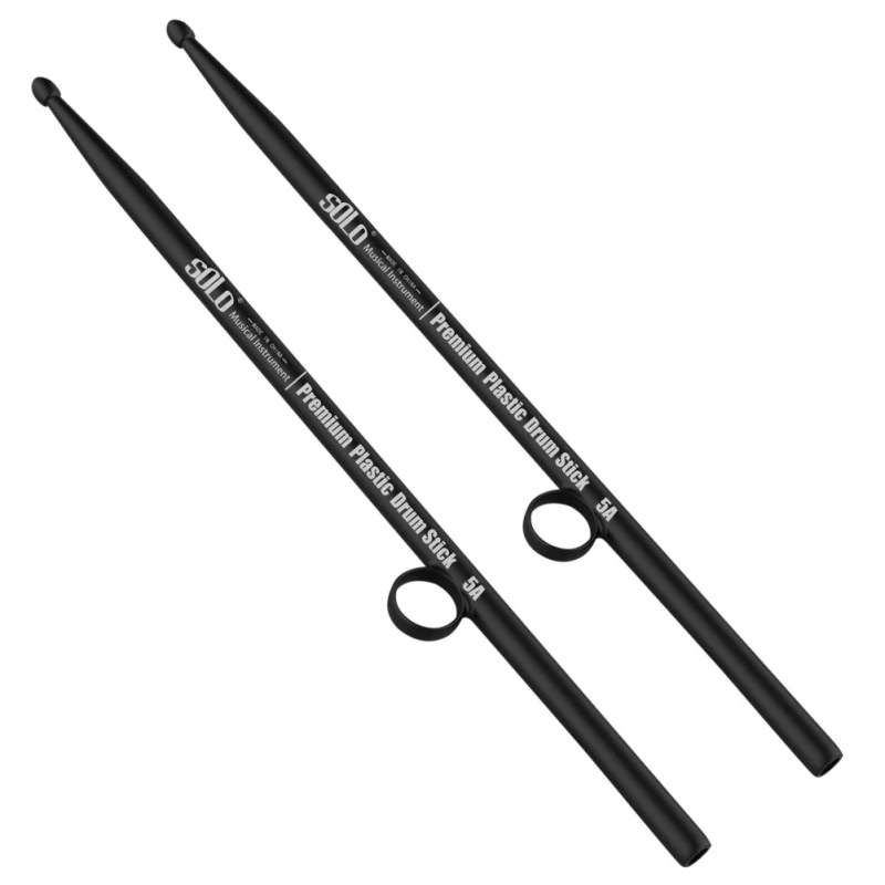 

Adults Children Plastic Premium Drum Stick Practice Percussion Drumsticks With Anti-slip Auxiliary Ring Drum Accessories