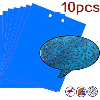 

10Pcs Two-sided Glue Stickers Yellow Hang Fly Trap Catchers Bug Insect Killer Pest Control For Balcony Garden Livestock Farm 628