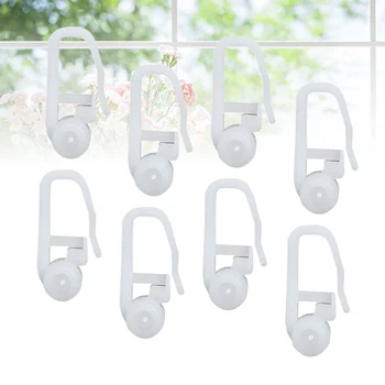 

100pcs Curtain Hook Accessories Curtain Ball Track Hook Shower Curtain Roll Universal Sliding Hooks Bathroom accessories