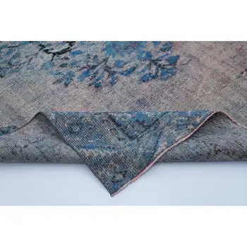 

178x284 Cm Blue Handmade Over Dyed Rug-6x9 Ft