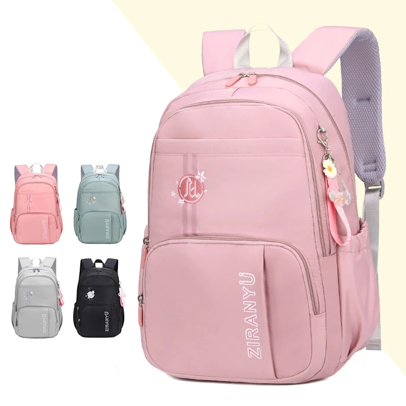 para niñas, adolescentes, de escuela secundaria, bolsos escolares de primaria, de hombro informal rosa|Mochilas escolares| - AliExpress