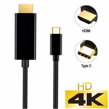 

4K Type C to HDMI Cable USB 3.1 Cable adapter for ChromeBook Macbook Samgsung Lenovo Dell HD TV Projector 1.8M