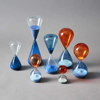 

CREATIVE SAND CLOCK HOURGLASS NORDIC STYLE HOME DECOR ACCESSORIES MODERN FOR BEDROOM LIVING ROOM STAINED GLASS ORNAMENT GIFTS