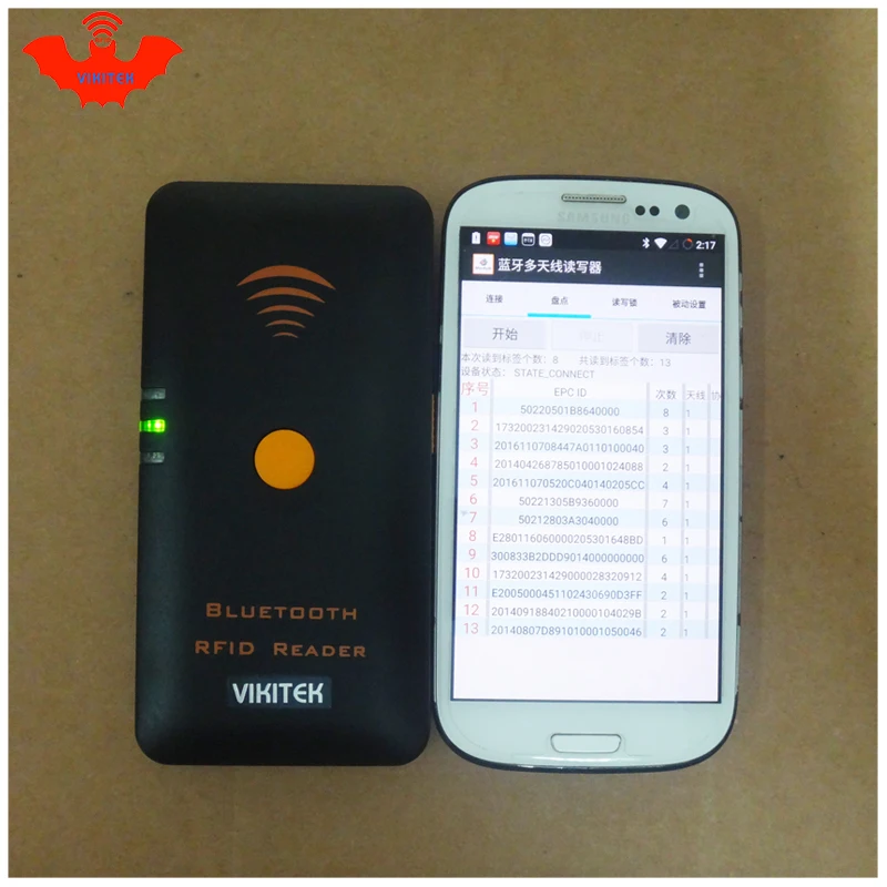 Карманный портативный RFID считыватель UHF bluetooth подключение к стандарту простой в
