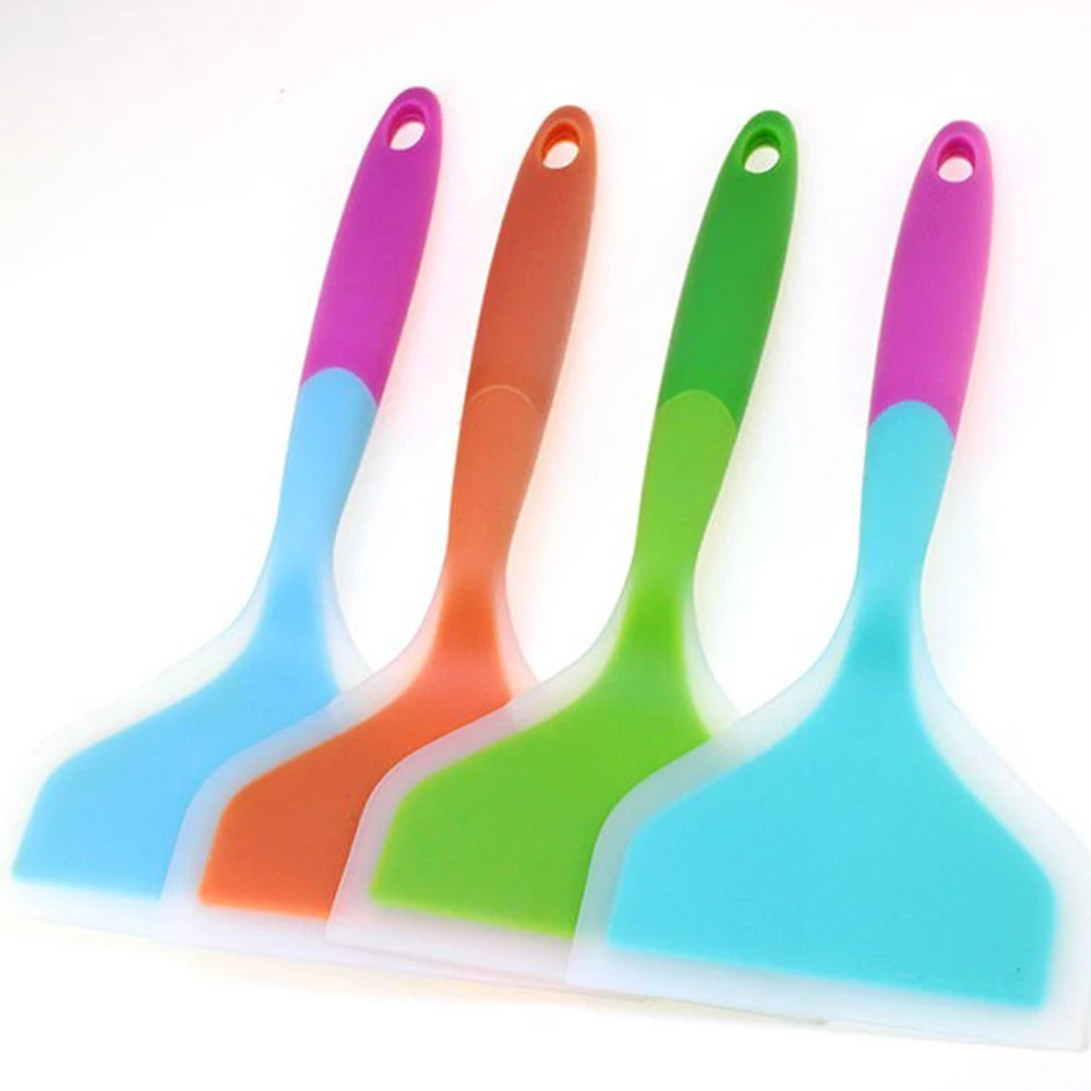  Silicone Spatula Beef Meat Egg Kitchen Scraper Wide Pizza Shovel Non-stick Turners Food Lifters Hom