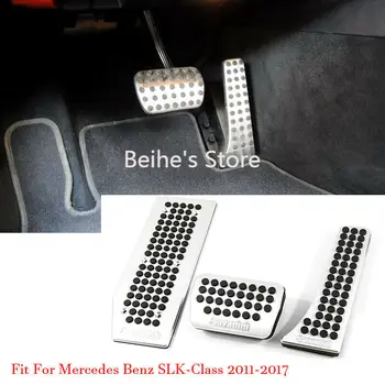 

Car Alloy Accelerator Gas Brake Footrest Pedal Plate Pad Cover For Mercedes SLK200