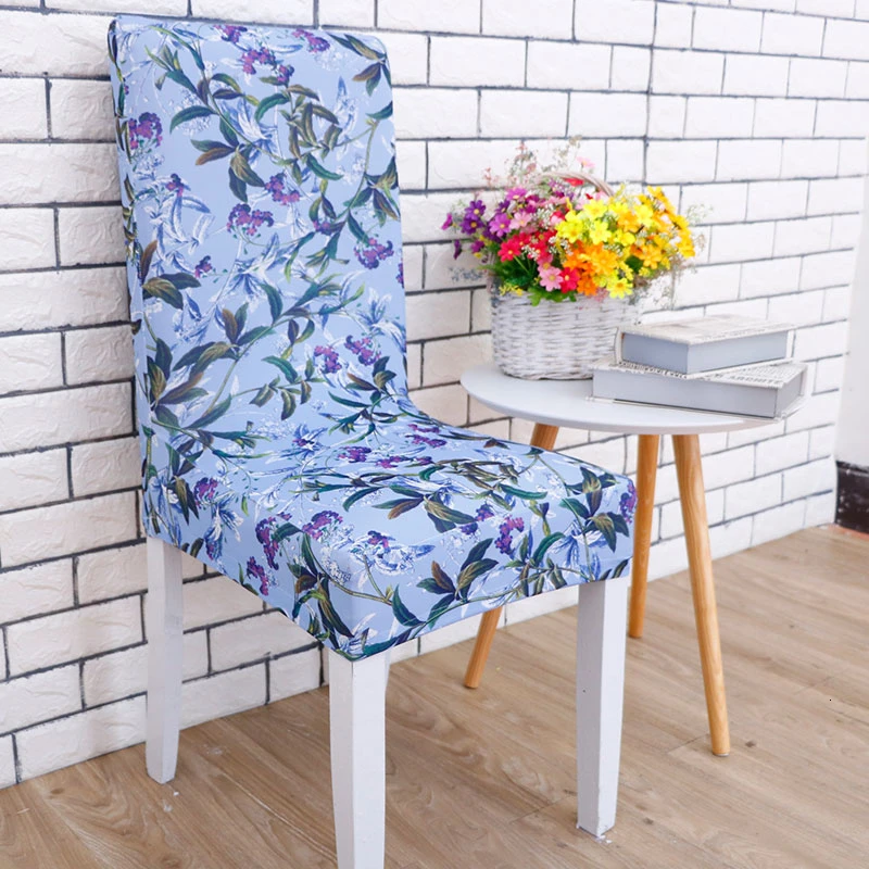 8 Printing Elastic Concise Seat Cover Office Chair Set Cover High Quality Hotel Seat Cover Chair Covers Spandex Dining Chair Cover - Цвет: 8