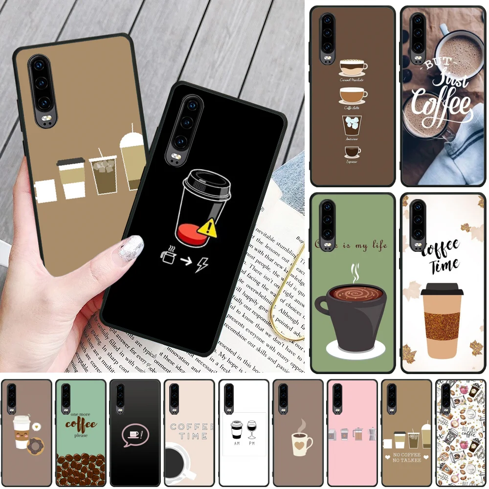 Viviana Coffee Wine Cup book Pattern Cover Phone Case for Huawei P9 10 lite P20 pro P30 Psmart mate 20 | Мобильные телефоны и
