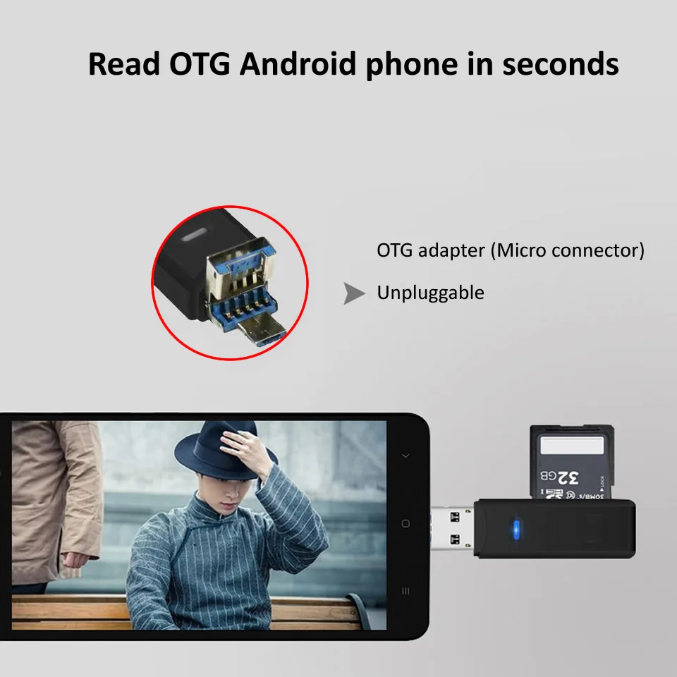 USB 3 0 концентратор SD кард ридер Micro usb type C Lector для TF OTG ридеры|USB-хабы| |