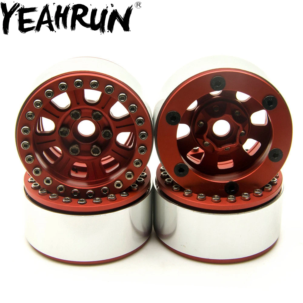 

YEAHRUN 1.9" Alloy Beadlock Wheel Rims 27mm Width for 1/10 TRX-4 SCX10 D90 RC Crawler