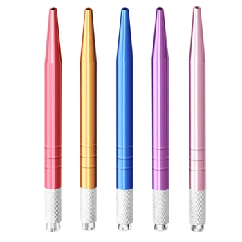 

5PCS Microblading Tattoo Machine Tools Tattoo Permanent Eyebrow Makeup Manual Pen Manual Tools, Ran Color