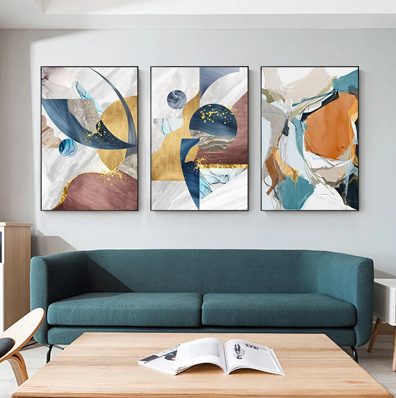 Large Framed Abstract Wall Art