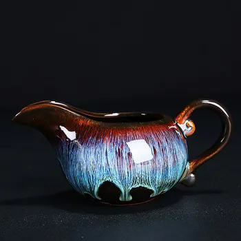 

Kiln Change Ceramic Fair Cup Tea leak set manual kung fu tea set accessories tea thickened heat-resistant tea sea tea ceremony