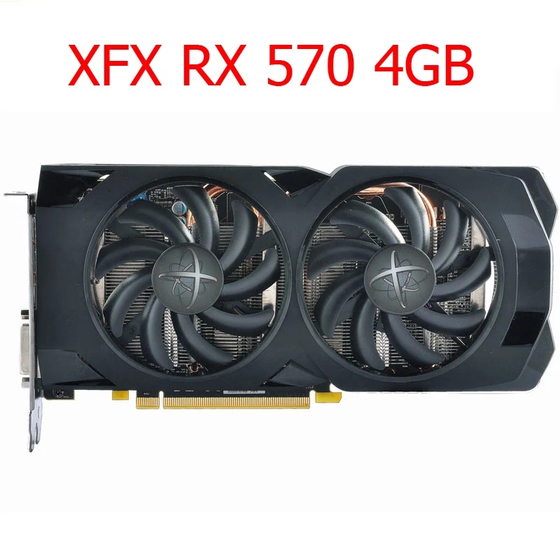 

XFX RX 570 4GB Graphics Cards GPU AMD Radeon RX570 4GB 256bit 2048 sp Video Card PC Computer Game Map PCI-E X16 Used Not Mining