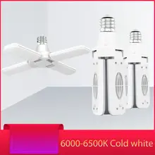 E26 LED Bulb Fan Blade Timing Lamp AC85-265V 28W Foldable Led Light Bulb Lampada For Home Ceiling Light With Remote Controller