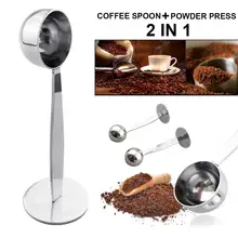 2в1 из нержавеющей стали кофе Темпер мерная ложка лопатка с подставкой эспрессо кофе бобы чай ложка кофе посуда кухонные гаджеты