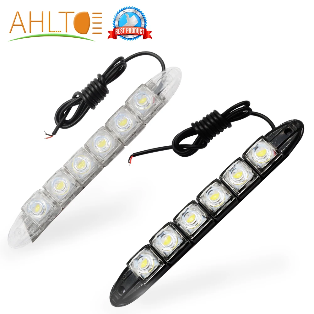 2x 6LED Car Daytime Running Light LED DRL Universal Warning Car Fog Lamp Bright