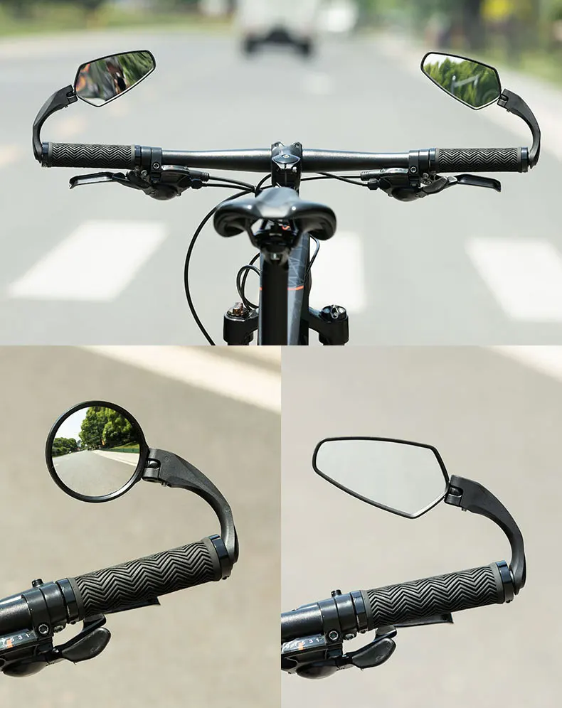 ROCKBRSO Fahrradlenker Reflektor Rückspiegel Elektrofahrrad HD Einstellbare Winkel Spiegel MTB Rennrad Spiegel – Detail 11