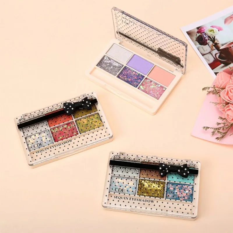 

Six Color Sequin Pearlescent Matte Eyeshadow Lasting Brighten Skin Color Desert Eye Shadow Elegant Temperament Charming