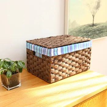 

Element Write Imitate Straw Plaited Article Weave Tuba Bring Cover Accept Box Accept Box Group Combine Rattan Plaited Articles