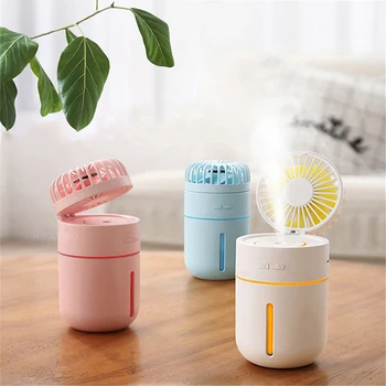 

ELOOLE Portable USB Spray Fan Flexible with Air Diffuser Adjustable Cooler Mini Fan Handy Desk Desktop Cooling mist Humidifier