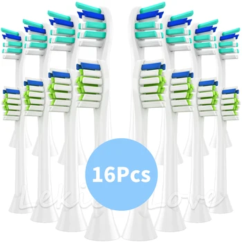 

16PCS Toothbrush Heads For Philips Sonicare HX6780 HX6781 HX6782 HX6902 HX6910 HX6911 HX9044 HX6074 HX9024 HX6730 HX6062 HX6920