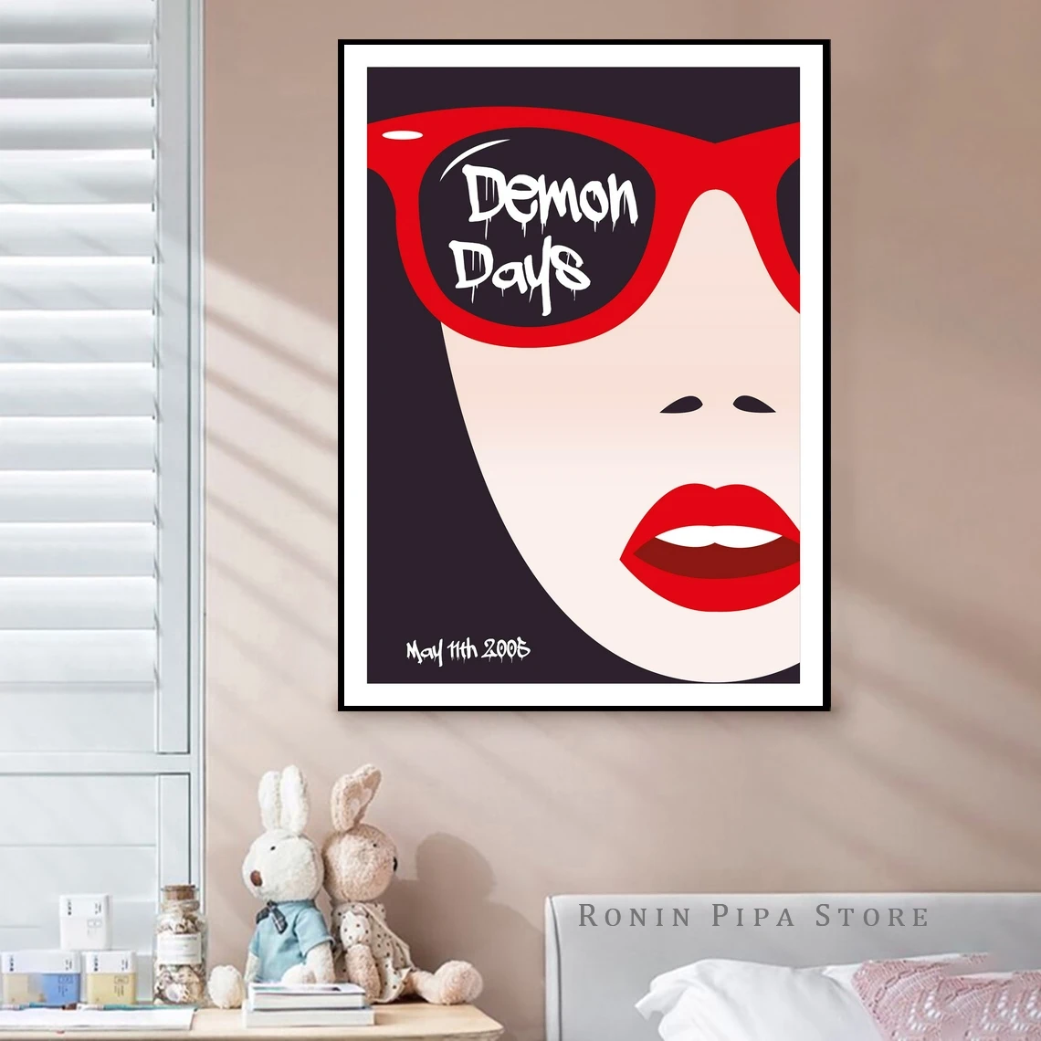 

Demon Days Poster Music Album Cover Poster Art Print Canvas Painting Wall Pictures Living Room Home Decor (No Frame)